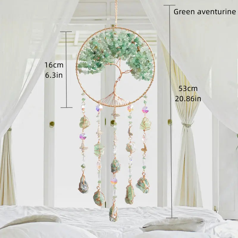 Rose Quartz Tree Of Life Suncatcher Love Gift For Women