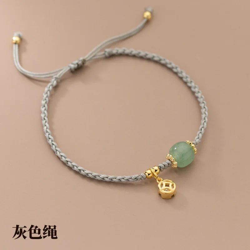 Jade Prosperity Balance Bracelet Handmade Adjustable Boho