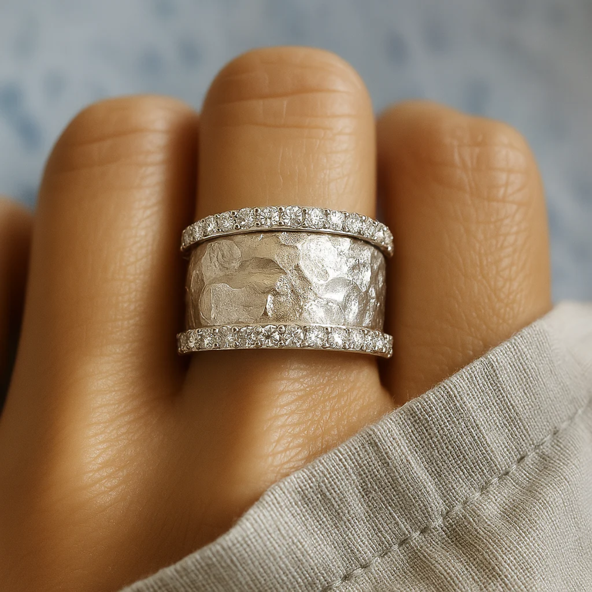 Timeless Silver-Plated Vintage Zirconia Ring