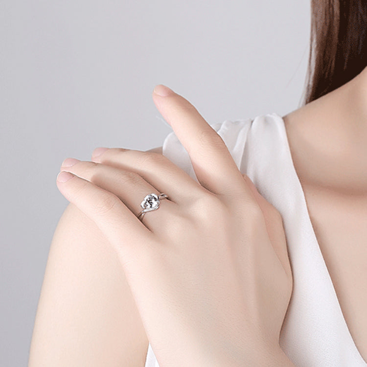 Zircon Heart Ring