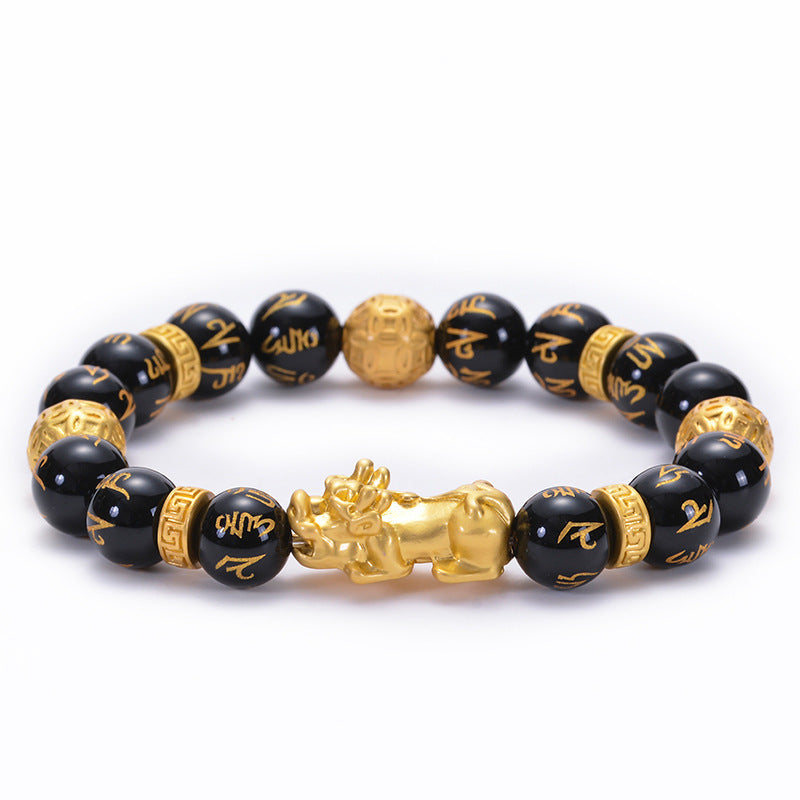 Black Agate Bracelet For Men Protection