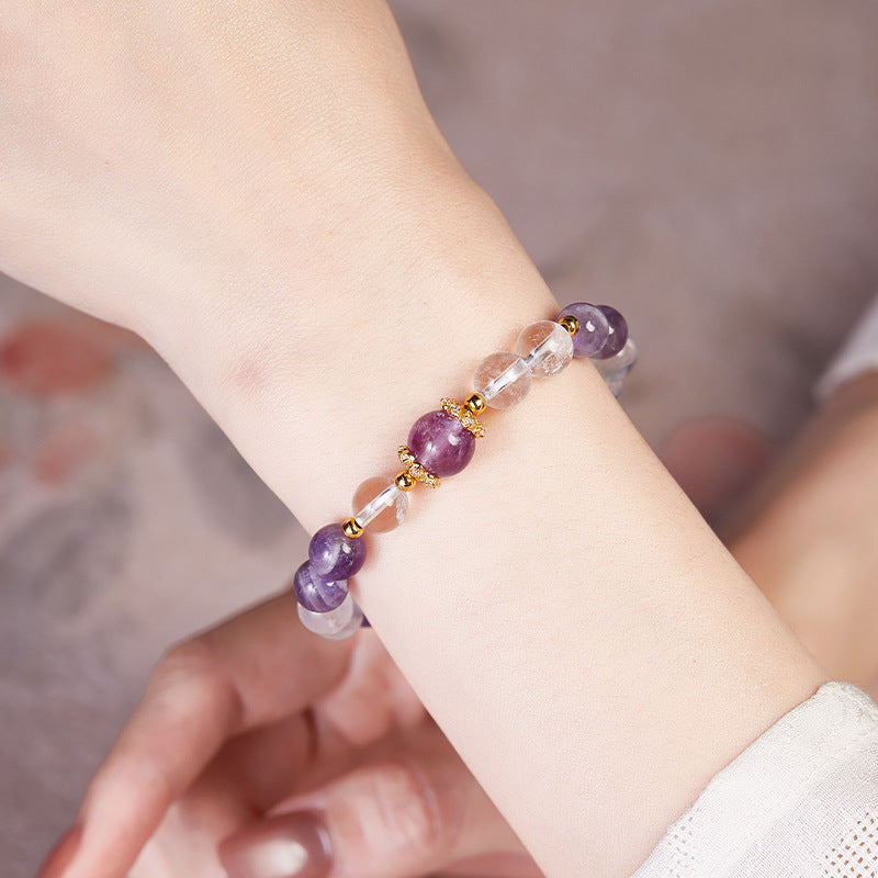 Amethyst Lucky Beads Bracelet - For Healing