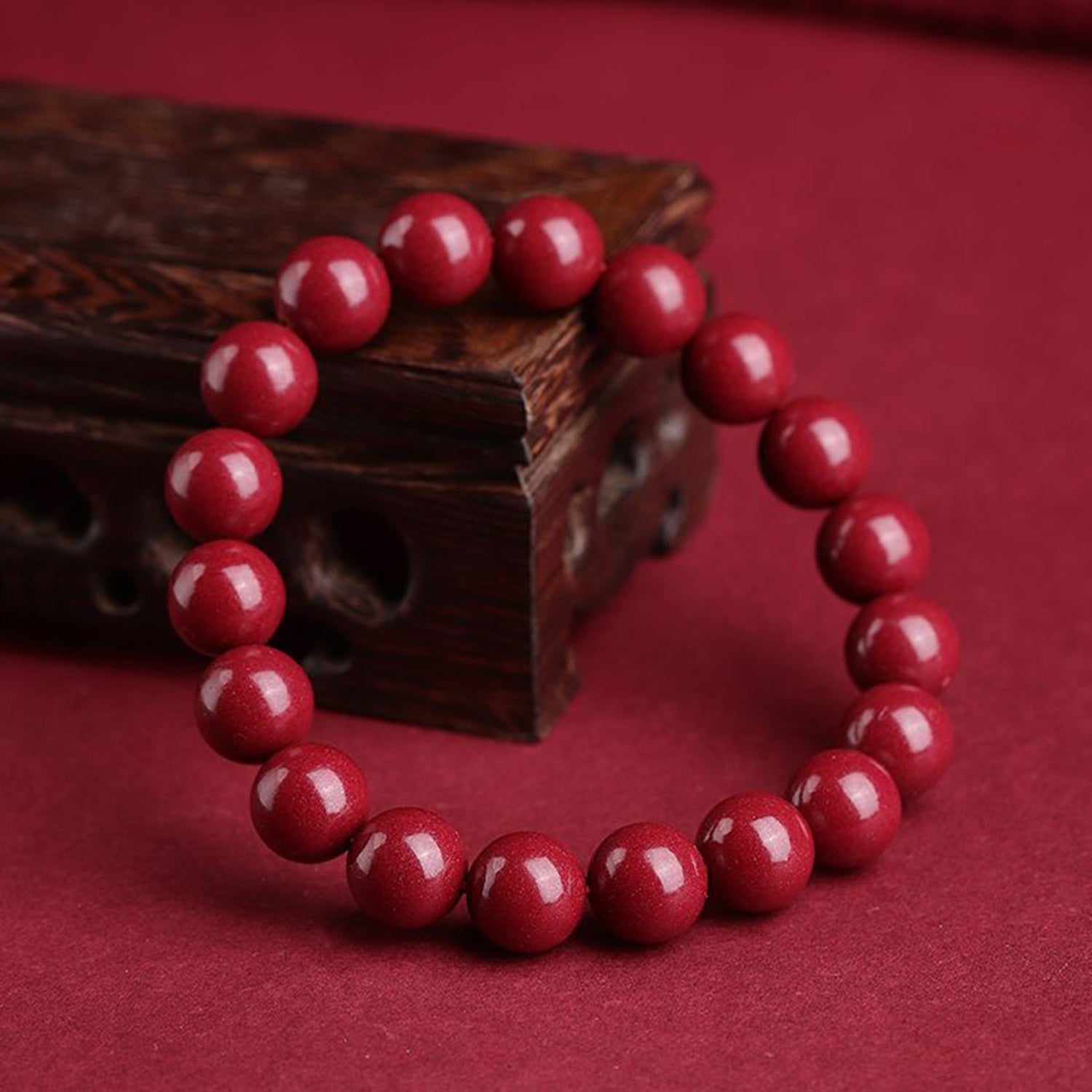 Cinnabar Bead Bracelet Signature Everyday Style