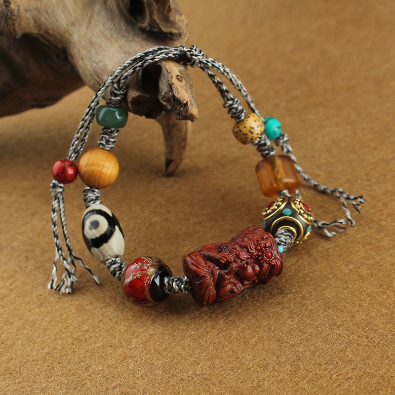 Natural Agate Tibet Beads Colored Beaded Bracelet For Women