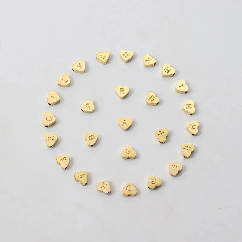 Adjustable Heart Letter Initial Bracelets