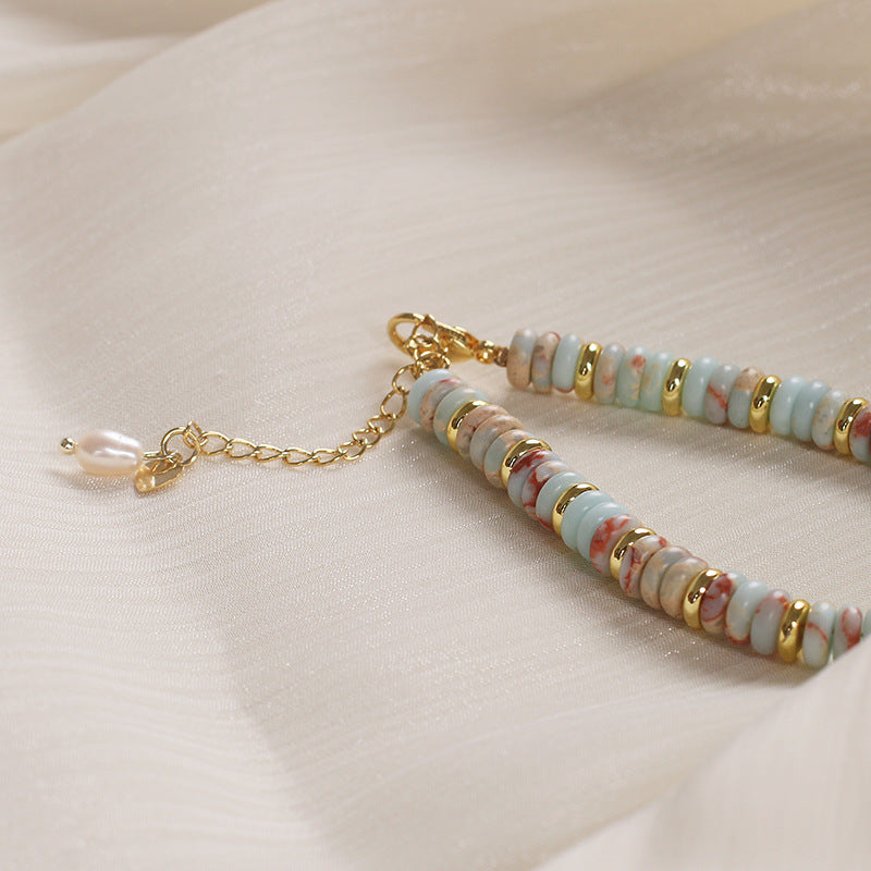 Natural Shoushan Stone Balance Bracelet for Women