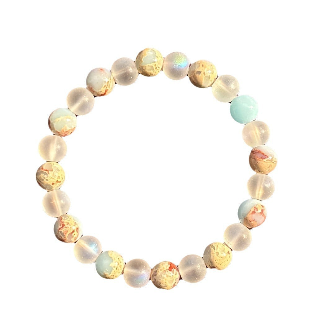 Wooden Pattern Bracelet Mineral Gemstone Exclusive Style
