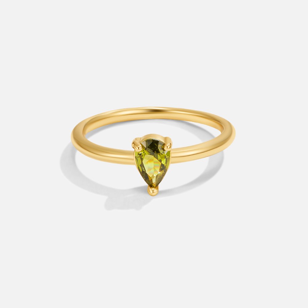 Birthstone Teardrop Ring