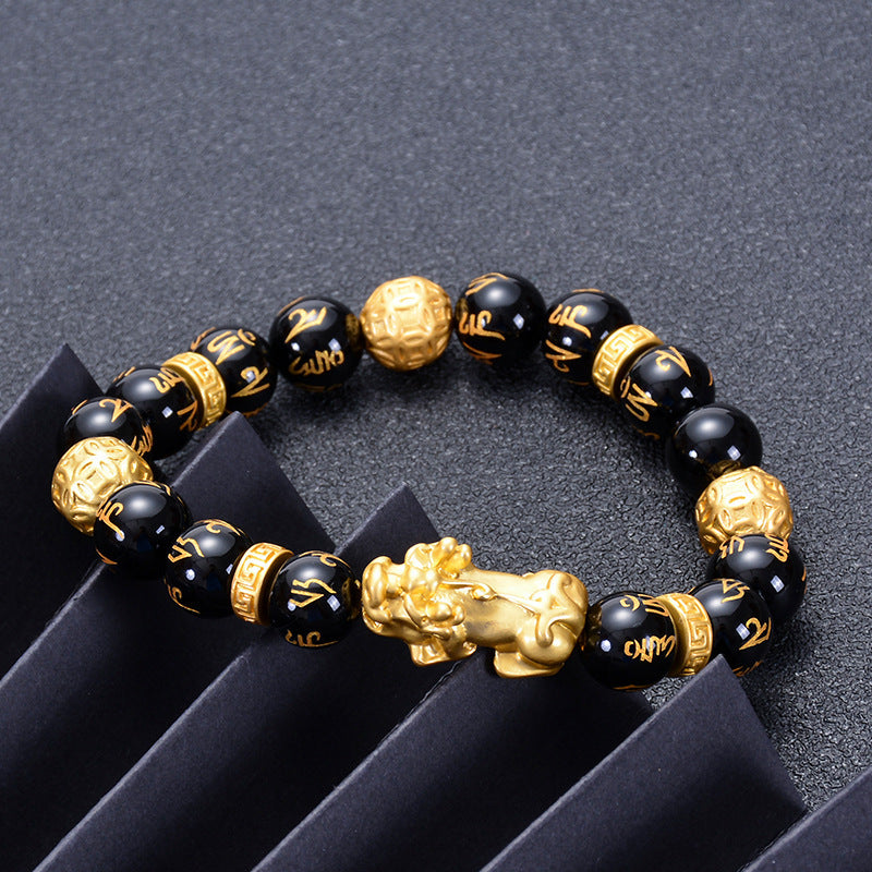 Black Agate Bracelet For Men Protection