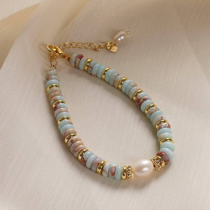 Natural Shoushan Stone Balance Bracelet for Women