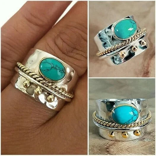 Turquoise Wide Vintage Ring