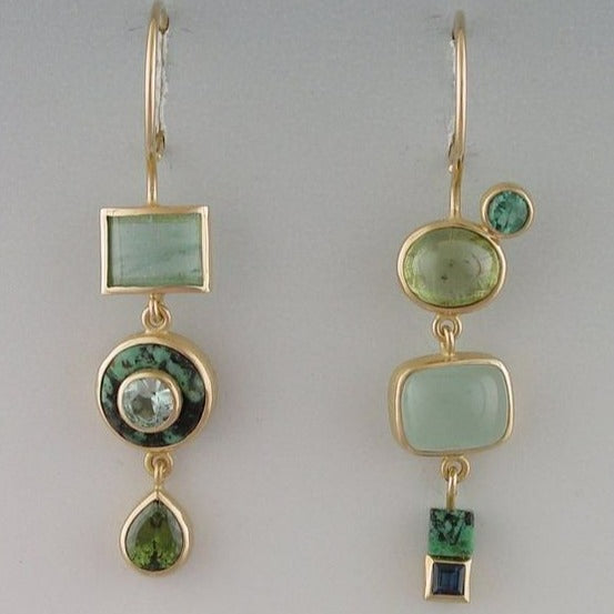 Vintage Green Statement Earrings