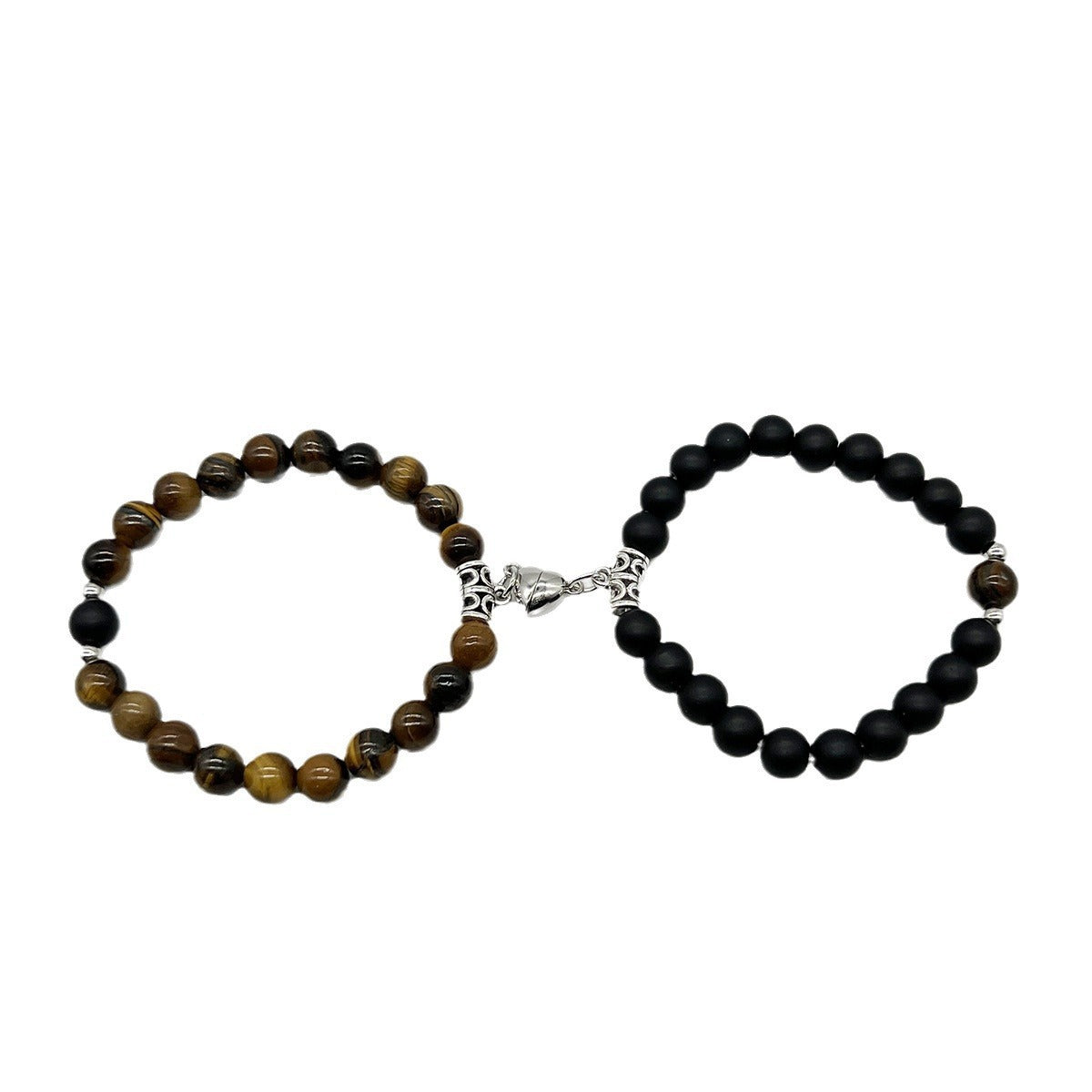 White Turquoise Limited Handcrafted Heart Couple Bracelet