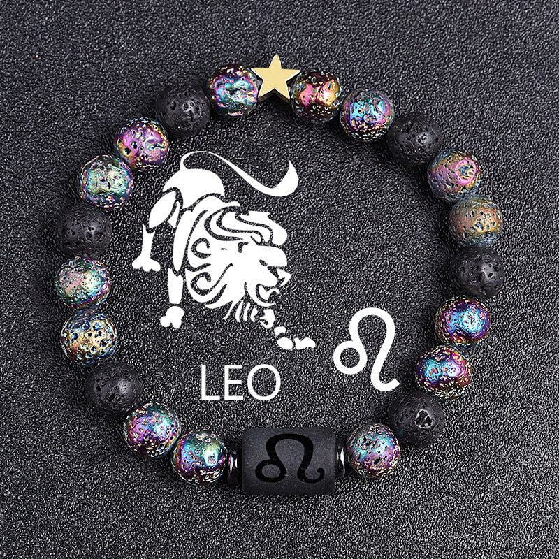 Twelve Constellation Natural Stone Beaded Bracelet Elite