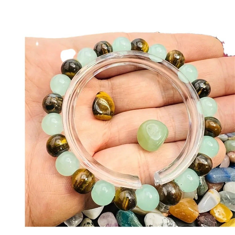 Tigereye Green Aventurine Bracelet Refined Natural Stone
