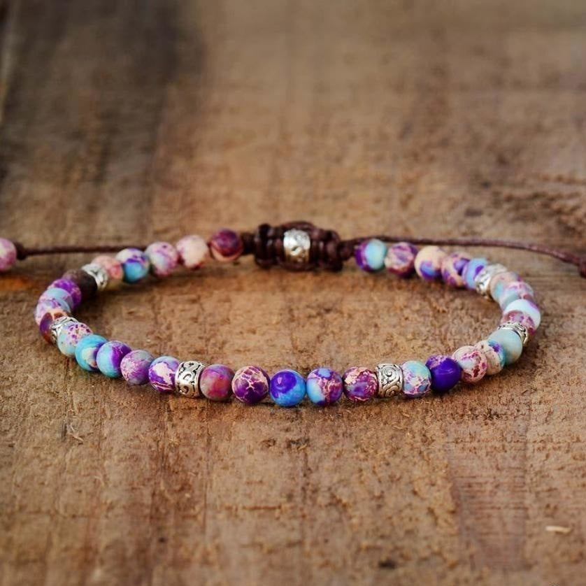 Handmade Purple Jasper Stone Adjustable Bracelet™