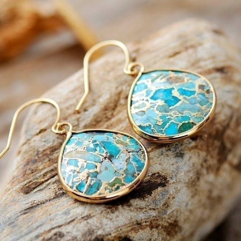 Handmade Turquoise Jasper Earrings™