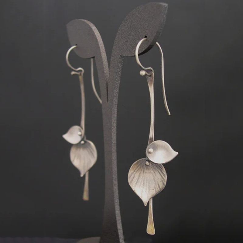 Silver Leaf Vintage Earrings