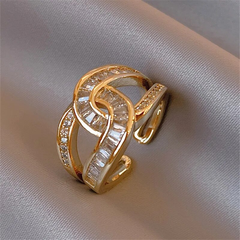 Knotted Elegant Adjustable Ring