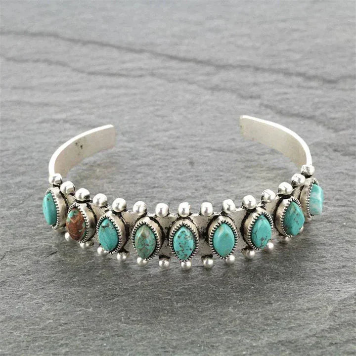 Unique Retro Turquoise Gem Bracelet