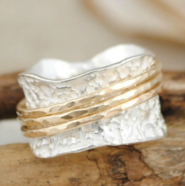 Retro Gold & Silver Ring