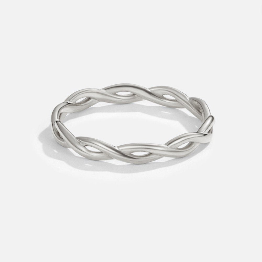 Infinity Silver Twist Ring