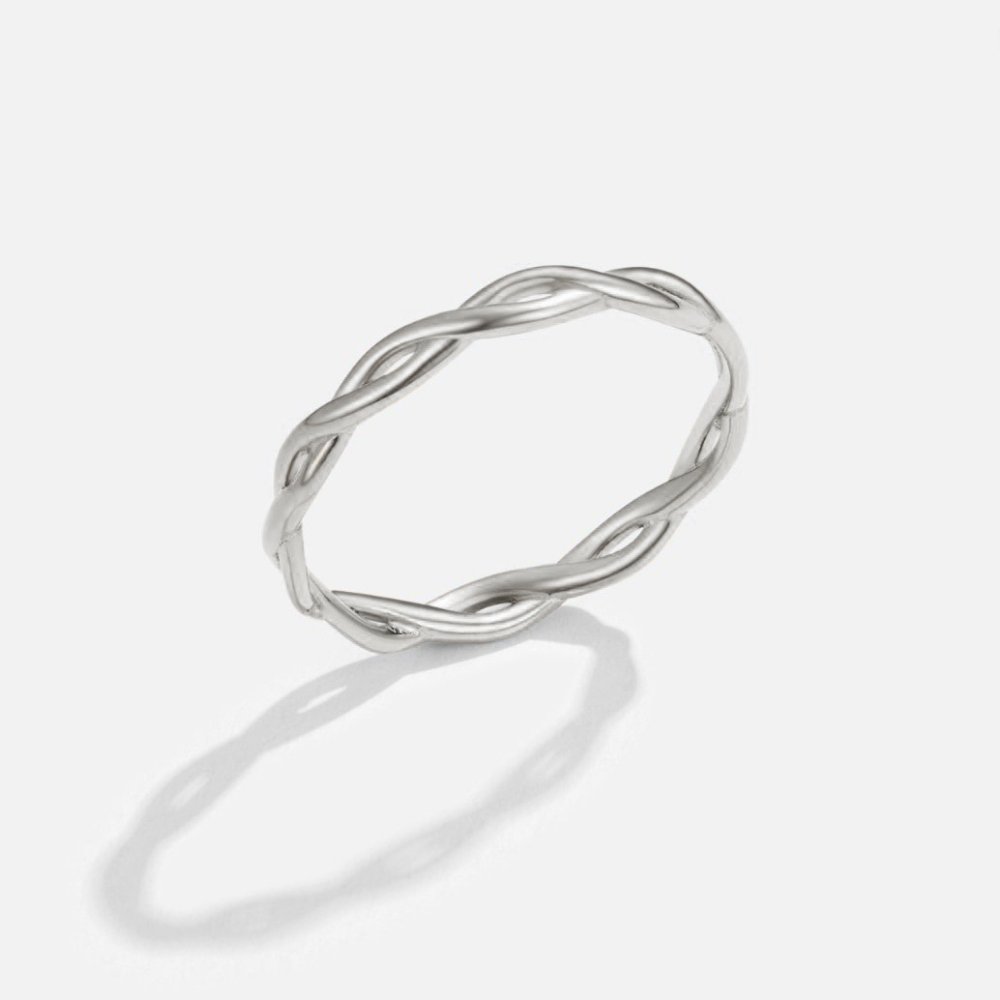 Infinity Silver Twist Ring
