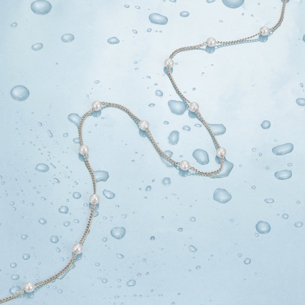 Nura Pearl Silver Necklace