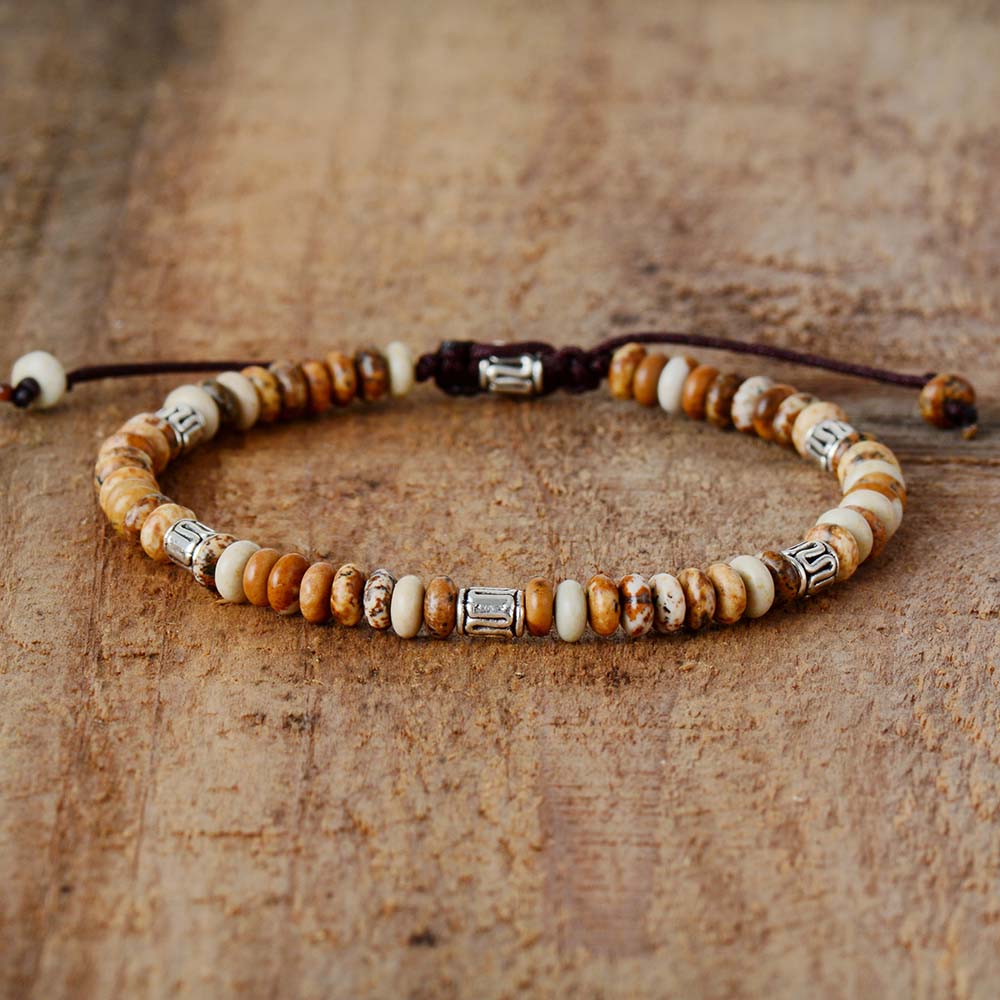 Disc Beads Jasper Bracelet