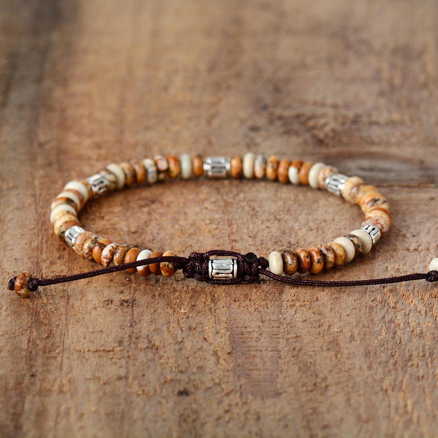 Disc Beads Jasper Bracelet