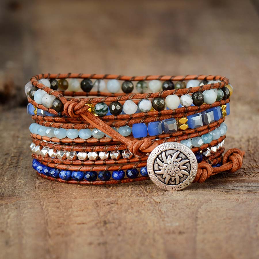 Sodalite Statement Wrap Bracelet