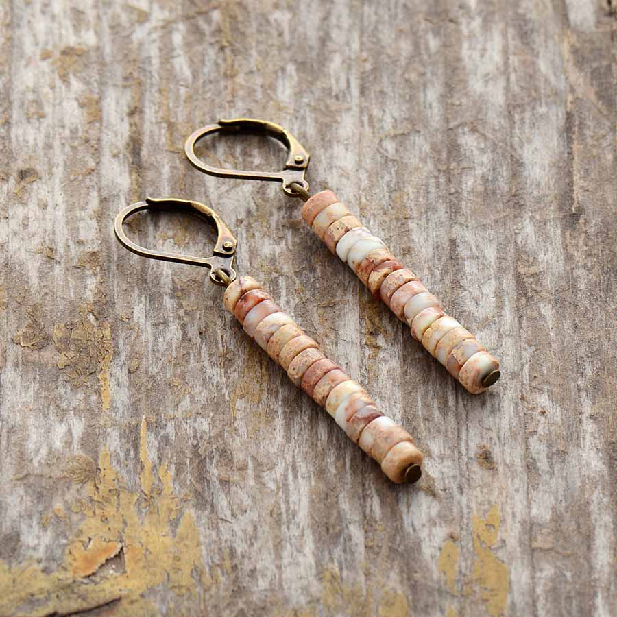 Natural Stone Vintage Earrings
