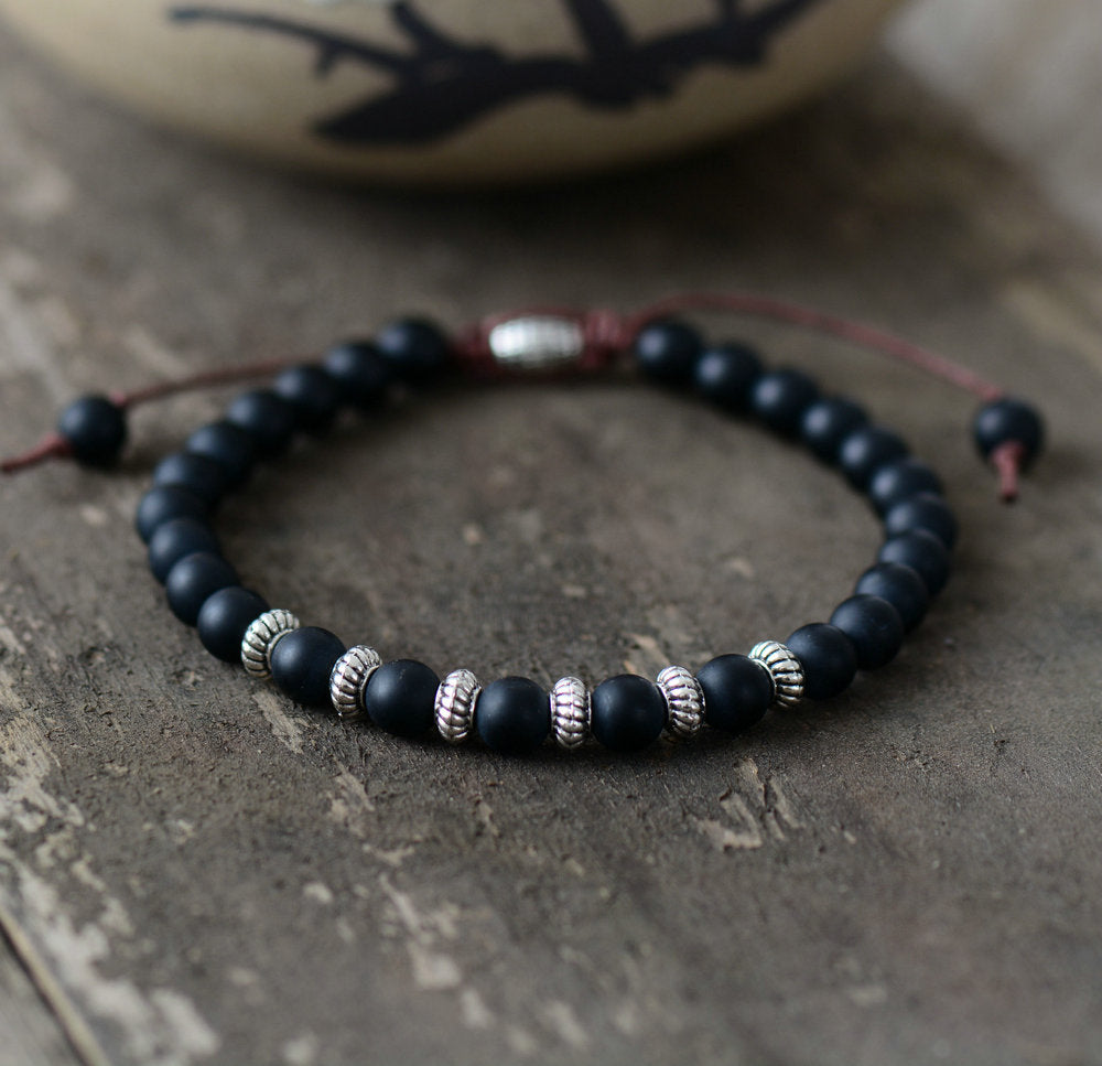 Black Onyx Beaded Bracelet