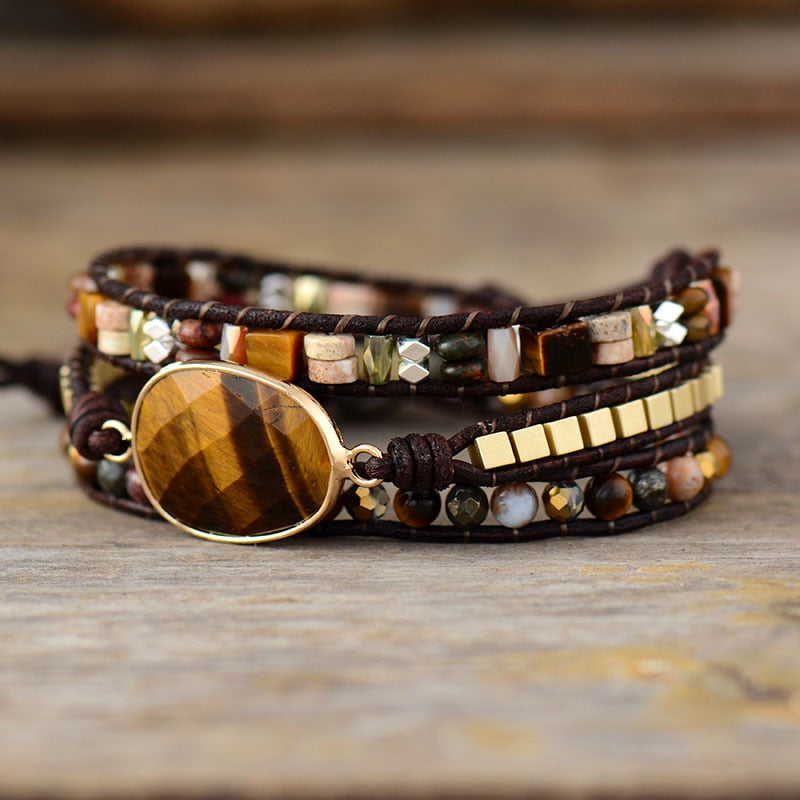 Tiger Eye Wrap Bracelet
