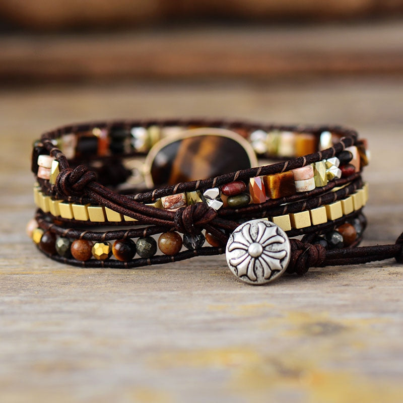 Tiger Eye Wrap Bracelet