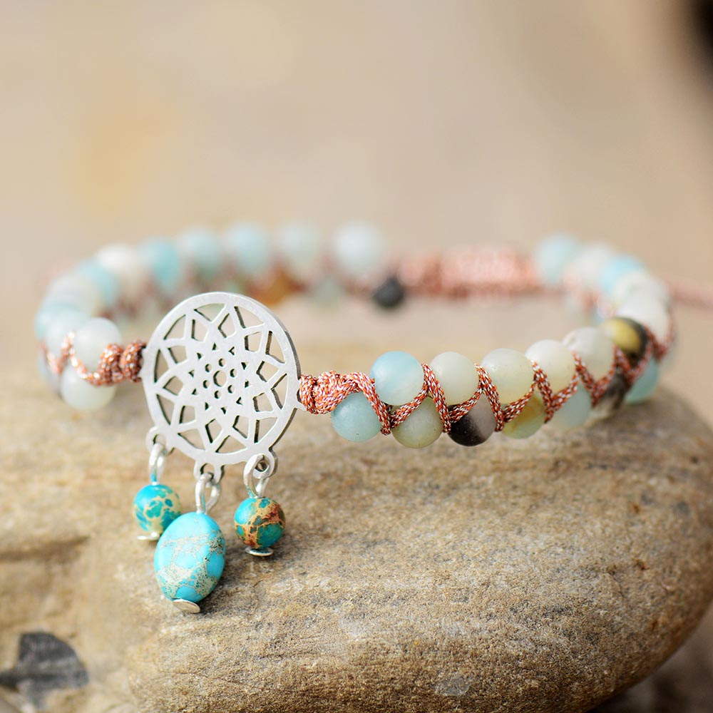 Braided Amazonite Spiritual Bracelet