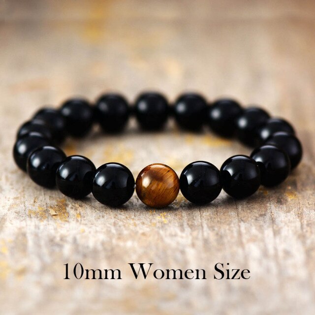 Black Obsidian & Tiger Eye Bracelet