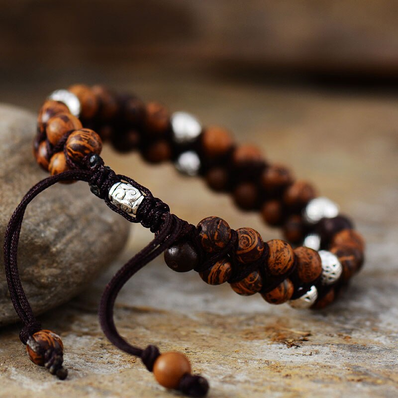 Wood Jasper Vintage Tibetan Steampunk Bracelet